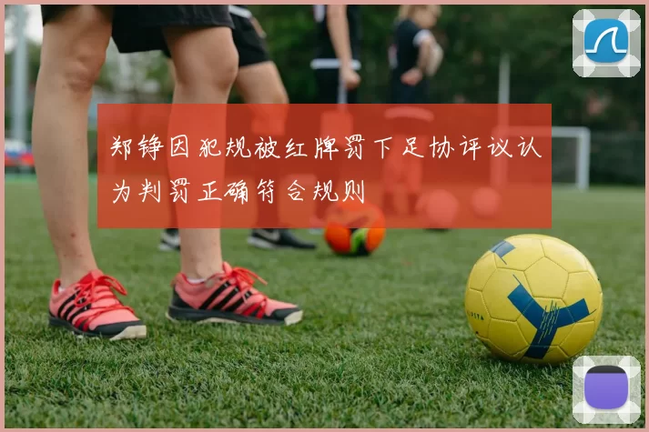 郑铮因犯规被红牌罚下足协评议认为判罚正确符合规则